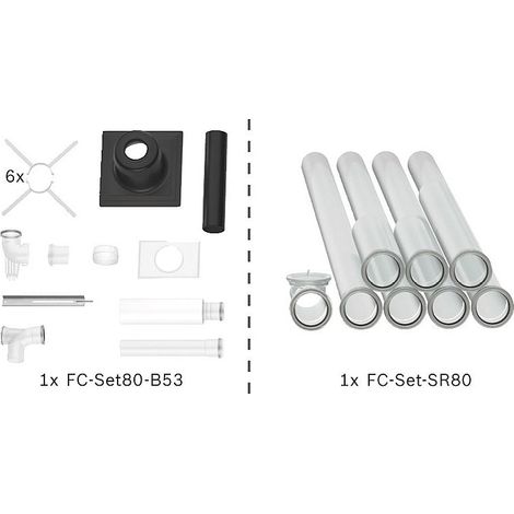 Bosch Abgas-Standardpaket Bopa FC02, Schacht starr, DN 80, 10m, RLA