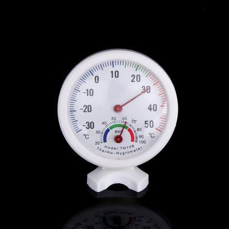 TH108 Hygromètre Thermomètre Analogique Intérieur -3050°C, Indicateur Température Humidité, Cadran Métal, Précision Fiable (1/3)