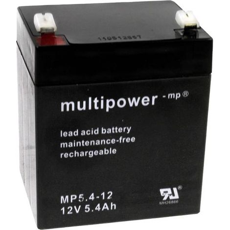 Batteria multipower pb-12-5,4-4,8 12V 5.4Ah ricaricabile AGM