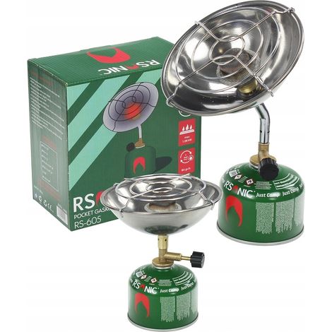 Cucina a gas 2 in 1, stufa, riscaldatore radiante, solare + cartuccia