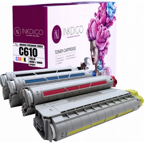 Inkdigo Toner 44315305-44315308 kompatibel mit OKI C610CDN, C610DN, C610DTN TÜV-zertifiziert (1/5)