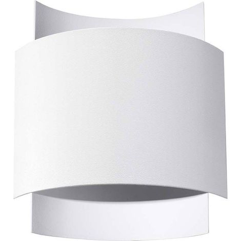 Up Down Leuchte Innen Wandlampe Treppenhaus Wandleuchte weiss, aus Stahl in weiß, indirekte Beleuchtung, 1x G9, LxBxH 23x22x11 cm