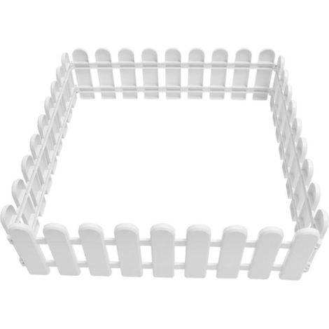 4 Pièces Clôture de jardin, Panneau PVC blanc, Bordure flexible, Pour extérieur et animaux (1/5)