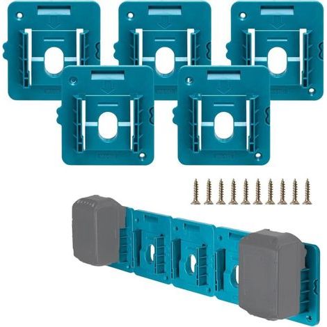 Set mit 5 Batteriehaltern für Makita 18V für BL1860 BL1850 BL1840 BL1830 (mit 10 Schrauben, Batterie nicht enthalten) (1/4)