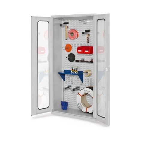 Kappes ®RasterPlan Werkstückschränke 1950x1000x410mm mit Sichtfenstertüren lichtgrau (1/2)