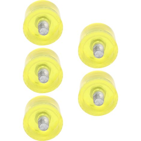 Ersatzkopf für Gummihammer, 5 Stück, M8x1-Spitze, transparent gelb, flexibel, Schlagzubehör-Set, Ø 25 mm (1/5)