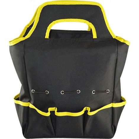 Sac à outils de jardin avec poignées, jaune (1/5)