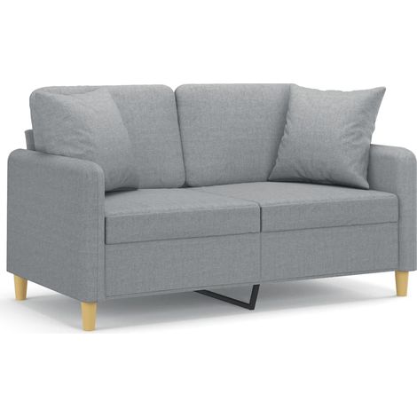 Maison Exclusive - Divano a 2 Posti con Cuscini Grigio Chiaro 120 cm in Tessuto