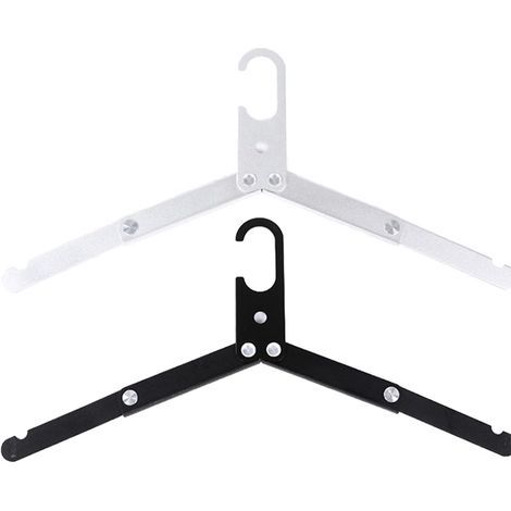 Ensemble de cintres de voyage, portant à vêtements pliable en alliage d'aluminium, idéal pour les voyages, les activités de plein air et le camping. (1/5)