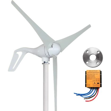 Générateur d'éolienne, Technologie MPPT efficace, Conception durable, 400W 3 Lames MPPT-a, 24V (1/2)
