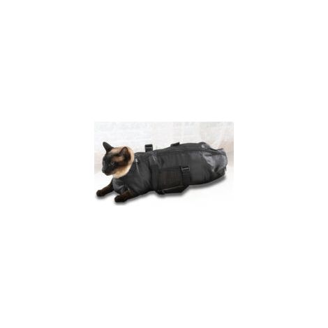 Sac de toilettage et de contention pour chat, dimensions 46 x 24 cm, pour les visites vétérinaires ou le bain en toute sécurité (1/5)