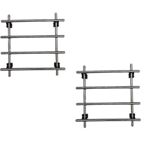 Lot de 2 dessous de plat en acier inoxydable pour casseroles et poêles, servant également de supports de cuisson. (1/4)