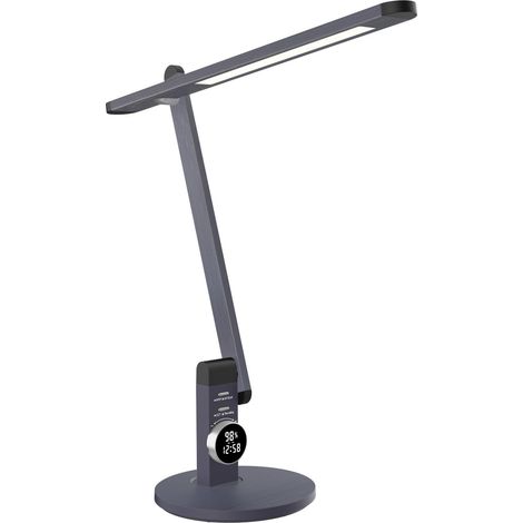Jandei - Lámpara de escritorio LED 12W CCT CRI 90 560 lm regulable color gris metálico