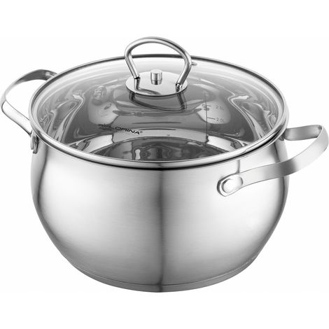 Florina Alex satinierter Topf 20 cm 3,9 l Gasinduktion