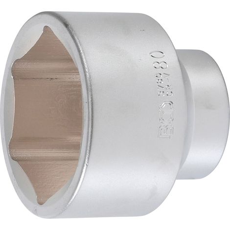 BGS  Vaso  de  impacto  hexagonal,  accionamiento  cuadrado  interior  25  mm  (1")  SW  80  mm  -  3780