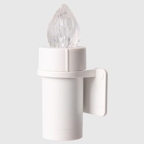 Lanterne électrique Flamme 365 jours avec support adhésif – Lumière clignotante, résistante aux intempéries, pour intérieur/extérieur – Batterie incluse, diamètre 2,5 x 7 cm