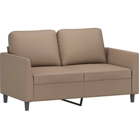 Canapé  Sofa à 2 places Cappuccino 120 cm Similicuir