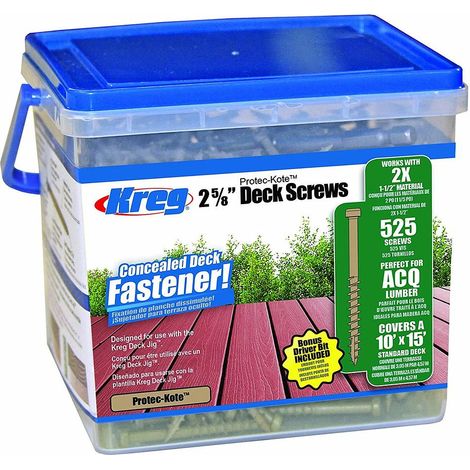 Terrassenschraube KREG Protec-Kote L.67 mm - 525 Stück - SDK-C262W-525 (1/3)