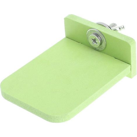 Plateforme en bois rectangulaire pour hamster, perchoir et étagère naturelle pour écureuil, lapin - Vert, taille S.