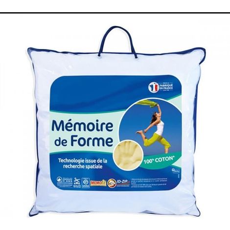 Oreiller - Mémofil - 60 x 60 cm - Mémoire de forme - Synthétique - Confort médium (1/4)