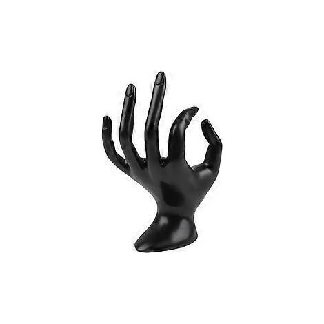 Présentoir à bijoux avec buste de mannequin et support pour main, porte-collier en résine texturée, convient pour colliers et boucles d'oreilles (main OK). (1/5)