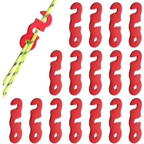 Pair Tendeur Corde Camping - 16 pièces, Tendeur Corde Camping Aluminium - Tente/Bâche (1/5)