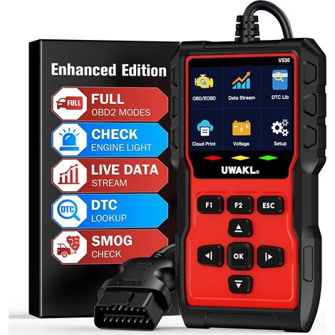 OBD2 Diagnostic Valise Voiture Auto Diagnostique Diagnostic Multimarque Outils Diagnostics Système Moteur OBD-II Lecteur de Codes Erreur Moteur avec Lecture en Temps Réel des Données (1/5)