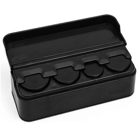Boîte à monnaie de bord en plastique, distributeur de pièces de monnaie en euros, porte-monnaie, boîte de rangement (noir)-Black (1/3)