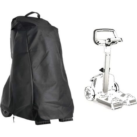 Housse pour Robot De Piscine, Bâche De Robot Nettoyeur De Piscine De Jardin avec Poignée Et Cordon De Serrage, étanche, 420D Oxford Noir 56 66 107cm (1/5)