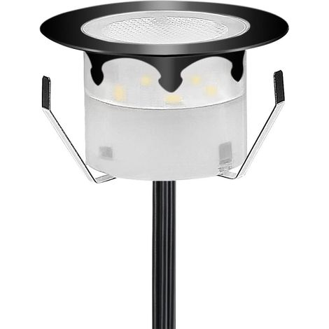 10 Spot LED Eclairage Extérieur Encastrable Sol Terrasse Bois,45mm Spots Encastré Extérieur Fait en IP67 DC12V 1W Avec Alimentation EU Pour Jardin Escalier Patio RGB (1/5)