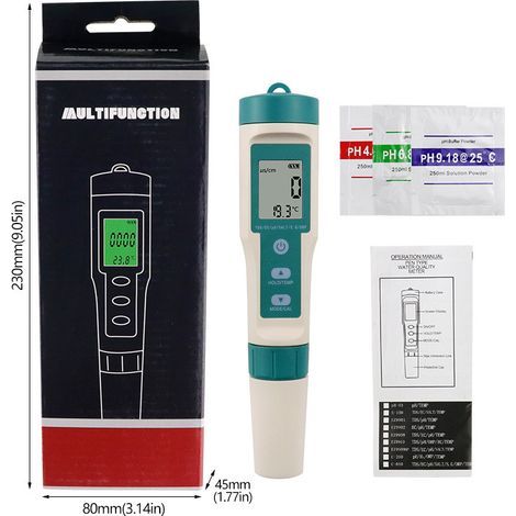8-in-1 Wasserqualitätsprüfstift, Wasserqualitätstester, Wasserqualitätsmessgerät (1/5)