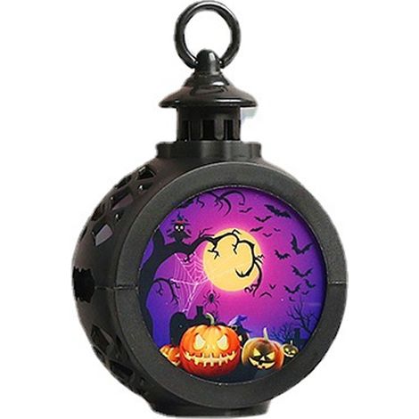 Lanterne Led Halloween - Sans Flamme - Pour Décoration Intérieure Extérieure - Lot De 3 (1/5)