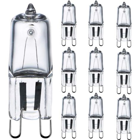 Ampoule G9 42W (44W) Dimmable Blanc Chaud 2800K, Ampoule Halogènes G9 pour Luminaire Intérieur 230V G9 Ampoules Capsule, Lot de 10 [Classe énergétique G] (1/5)