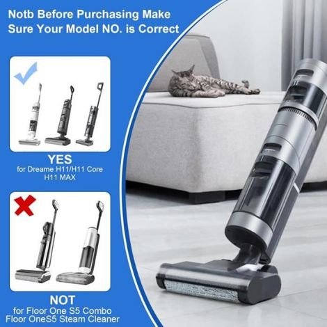 2 Rouleau de Brosse + 2 HEPA Filtres pour Dreame H11 Aspirateur Balai Eau et Poussière sans Fil et Dreame H11 Max Aspirateur Balai (1/4)