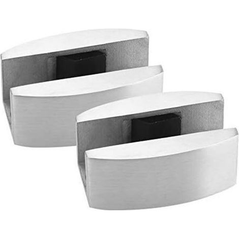 Porte Coulissante en Verre Guide de Sol Rouleau de Système de Porte Coulissante, ccessoires pour Portes Coulissantes en Verre Sans Cadre 304 Acier Inoxydable (1/5)