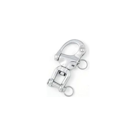 Mousqueton pivotant avec rotule, 2 pièces, en acier inoxydable 316 marine, pour haubans et écoutes de voiliers, 70 mm, fixation rapide, résistant à la corrosion (1/5)