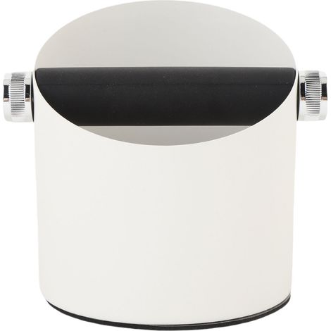 Piccolo contenitore in acciaio al carbonio per caffè macinato, pattumiera per fondi di caffè, bianco (1/5)