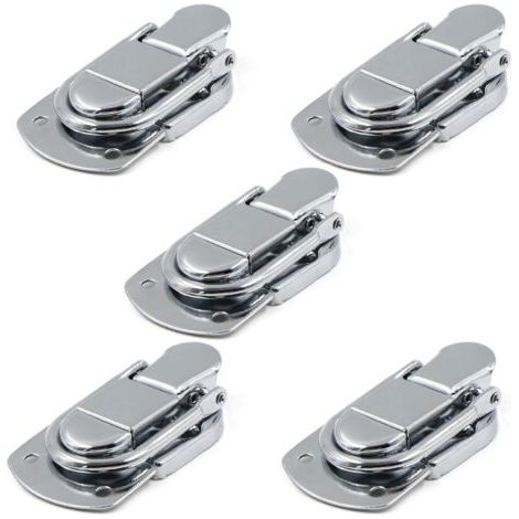Fermeture à Levier Fermoir à Bascule Loquets Verrou 5 pcs Loquet à Bascule en Acier Inoxydable pour Coffret, Cadeaux Boîte, Tiroir, Armoire, Trousse médical, Coffre à Outils. (1/5)