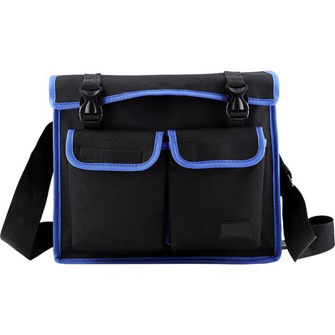 Werkzeugtasche aus dickem Oxford-Gewebe mit Schulterhalterung und Organizer für Elektriker und Reparaturarbeiter (Blau) (1/5)