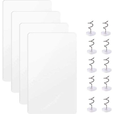4 Pièces Transparent Protecteurs de Meubles, Adhésif Anti Rayures pour Chat, Protecteurs Anti Griffes Chat, avec épingles,pour Canapé, Tapis, Portes, Comptoirs, Table-Fei Yu (1/5)