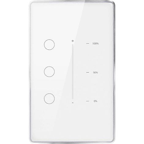 Tuya Zigbee 3-Wege-Dimmerschalter, kompatibel mit der Tuya/Smart Life App, Fernbedienung, US- und EU-Standards, prozentuale Einstellung (B) (1/5)