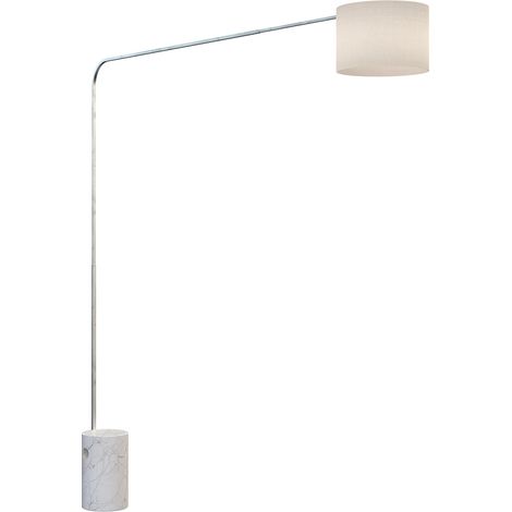 Piantana Contemporanea Corner Marmo Alto Bianco Tessuto Bianco 1 Luce E27