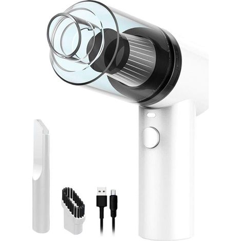 Aspirateur Portable - 4500 Pa - Batterie Lithium 2000 mAh - Autonomie 20-25 Min - LED Intégrée - Pour Clavier Ordinateur Voiture Piano - 1 Pièce (1/5)