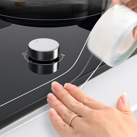 Nastro sigillante trasparente per sigillatura del bagno, sigillante autoadesivo trasparente, rivestimento per vasca da bagno, gel per WC, piano cucina (1/5)