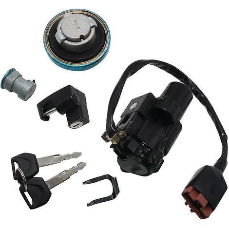 Kit de verrouillage de contacteur d'allumage à essence avec clé pour moto Honda CRF250, CRF250L (2013-2020) et CRF250M (références : 35010-KZZ-900 et 35010-KZZ-901). (1/5)