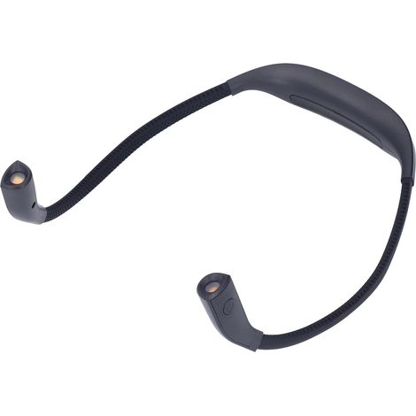 Lampe de lecture portable LED rechargeable par USB, à suspendre autour du cou, pour la lecture et la réparation (noire) (1/5)