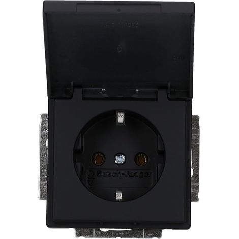 Busch-Jaeger 2018-0-1495 toma de corriente CEE 7/3 Negro