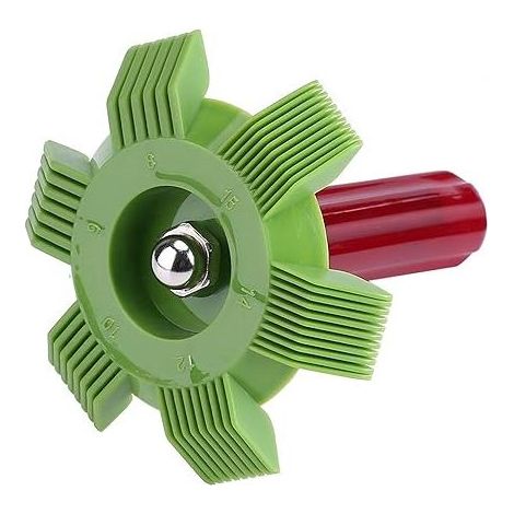 Peine para aletas de aire acondicionado, limpiador enderezador de radiadores, herramienta de reparación de cepillo para limpieza de aletas de condensador, peine para evaporador de condensador (1/5)