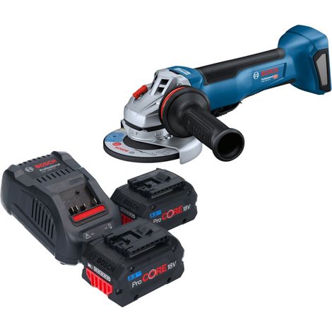 Smerigliatrice angolare a batteria Bosch GWS 18V-10 P Professional 18 V 125 mm Brushless + 2 batterie ProCORE da 5,5 Ah + caricabatterie (1/5)