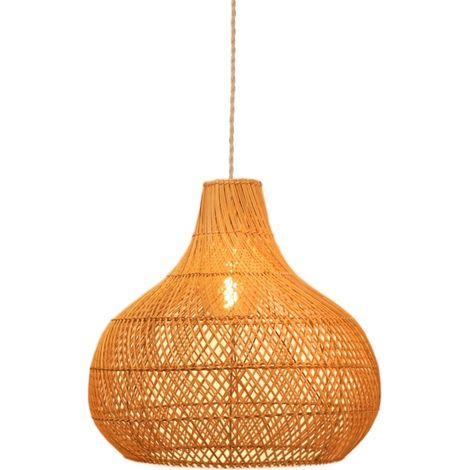 Lámpara Colgante De Mimbre "Samoa" - Cuerda